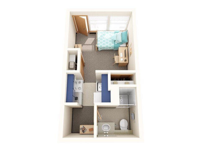 Studio Renovated Private floor plan